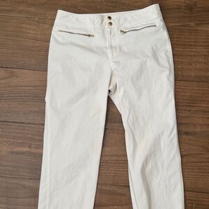 Lauren Ralph Lauren Cropped Gold Accent Ankle Pants